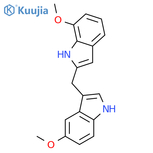 1H-Indole, 7-methoxy-2-[(5-methoxy-1H-indol-3-yl)methyl]- structure