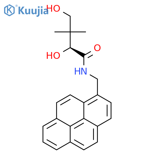 Butanamide, 2,4-dihydroxy-3,3-dimethyl-N-(1-pyrenylmethyl)-, (2S)- structure