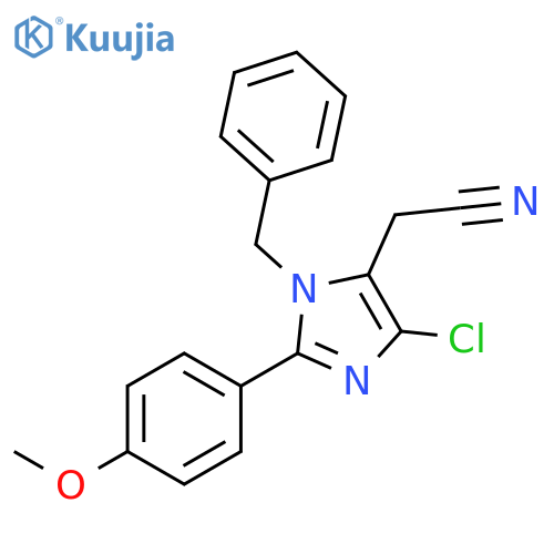 1H-Imidazole-5-acetonitrile,4-chloro-2-(4-methoxyphenyl)-1-(phenylmethyl)- structure