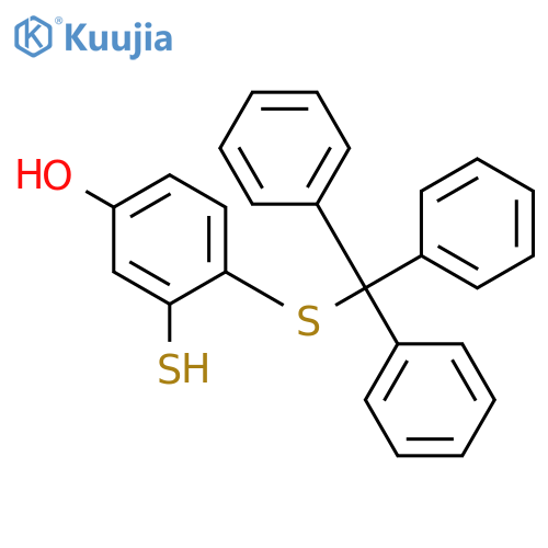 PHENOL, 3-MERCAPTO-4-[(TRIPHENYLMETHYL)THIO]- structure