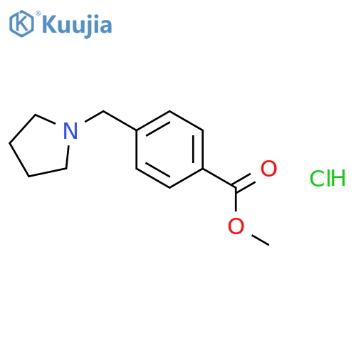 Benzoic acid, 4-(1-pyrrolidinylmethyl)-, methyl ester, hydrochloride structure