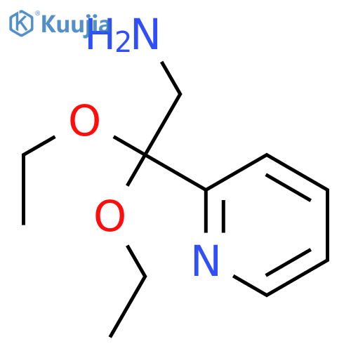 2,2-diethoxy-2-(pyridin-2-yl)ethan-1-amine structure
