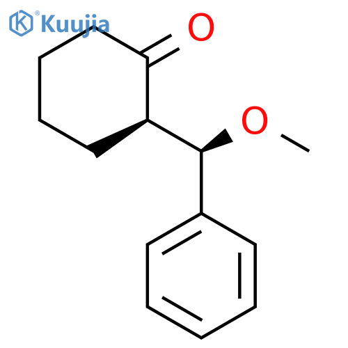 Cyclohexanone, 2-[(R)-methoxyphenylmethyl]-, (2R)-rel- structure