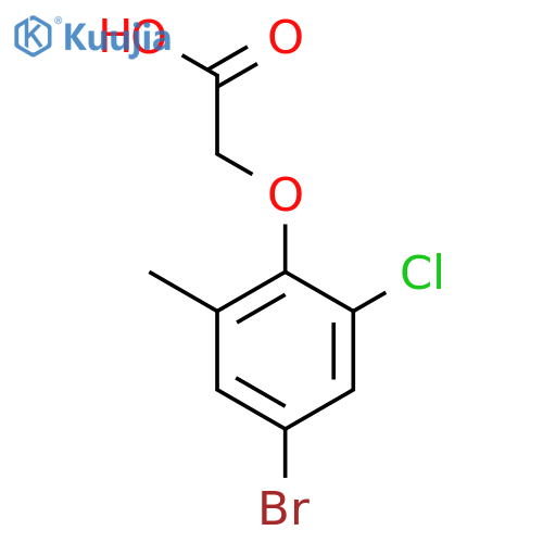 2-(4-Bromo-2-chloro-6-methylphenoxy)acetic Acid structure