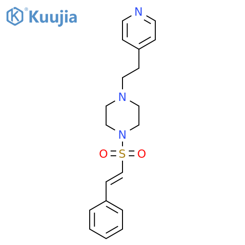 1-(2-Phenylethenesulfonyl)-4-[2-(pyridin-4-yl)ethyl]piperazine structure