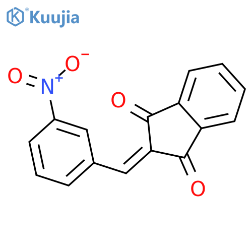2-(3-nitrophenyl)methylidene-2,3-dihydro-1H-indene-1,3-dione structure