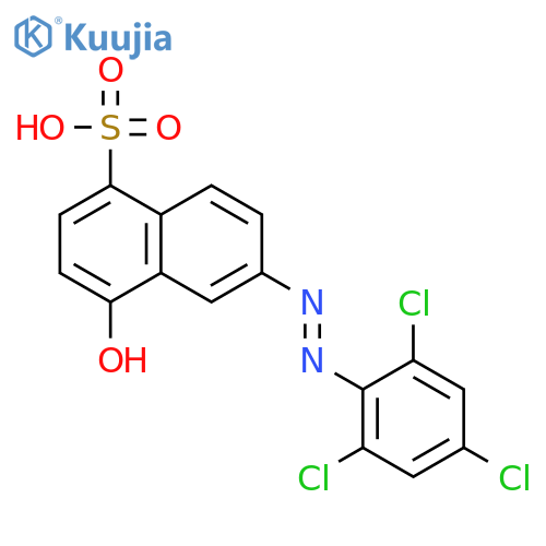 1-NAPHTHALENESULFONIC ACID, 4-HYDROXY-6-[(2,4,6-TRICHLOROPHENYL)AZO]- structure