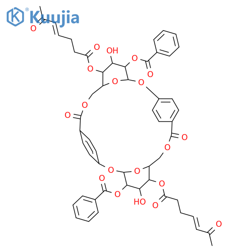 Pakistolide A; 4A,4B-De-O-glucosyl, 4A,4B-bis(6-oxo-4-heptenoyl) structure