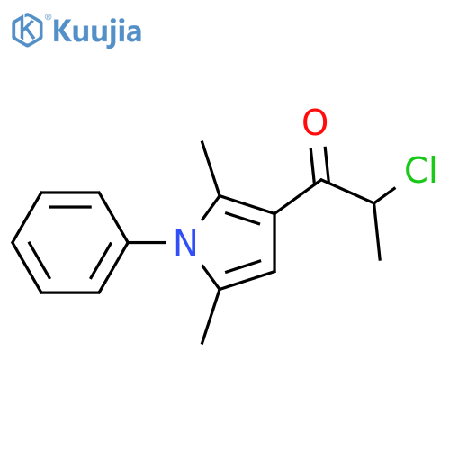 2-chloro-1-(2,5-dimethyl-1-phenyl-1H-pyrrol-3-yl)propan-1-one structure