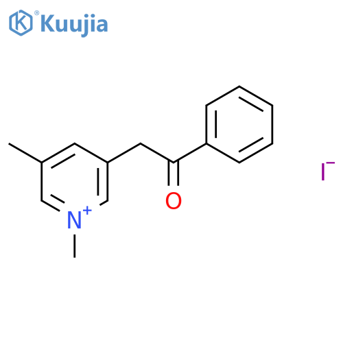 1,3-Dimethyl-5-(2-oxo-2-phenylethyl)pyridin-1-ium iodide structure