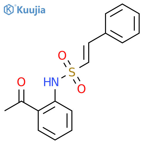 N-(2-acetylphenyl)-2-phenylethene-1-sulfonamide structure