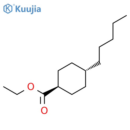 Cyclohexanecarboxylic acid, 4-pentyl-, ethyl ester, trans- structure
