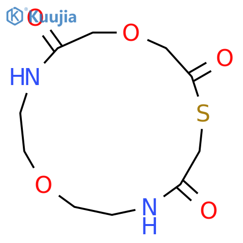 1,10-Dioxa-4-thia-7,13-diazacyclopentadecane-3,6,14-trione structure