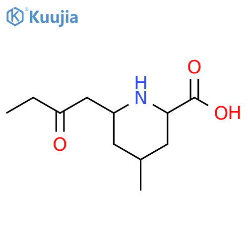 2-Piperidinecarboxylicacid, 4-methyl-6-(2-oxobutyl)-, (2S,4R,6S)- structure