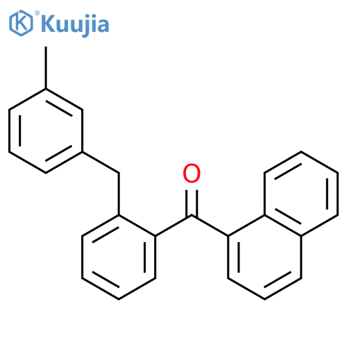 [2-[(3-methylphenyl)methyl]phenyl]-naphthalen-1-ylmethanone structure