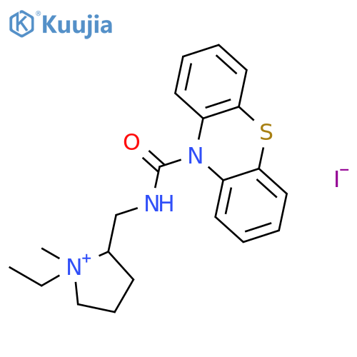 1-ethyl-1-methyl-2-{[(10H-phenothiazin-10-ylcarbonyl)amino]methyl}pyrrolidinium iodide structure