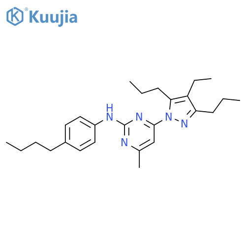 2-Pyrimidinamine, N-(4-butylphenyl)-4-(4-ethyl-3,5-dipropyl-1H-pyrazol-1-yl)-6-methyl- structure