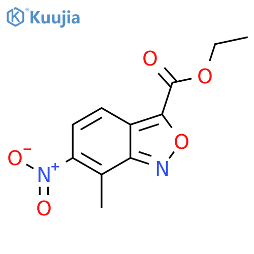 2,1-Benzisoxazole-3-carboxylic acid, 7-methyl-6-nitro-, ethyl ester structure