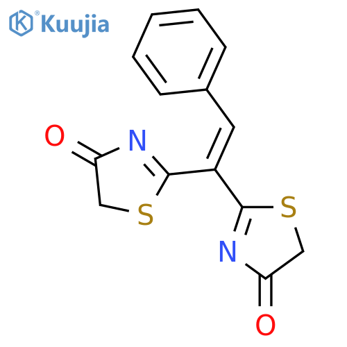 4(5H)-Thiazolone, 2,2'-(phenylethenylidene)bis- structure