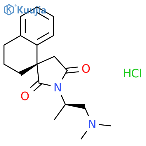 Spiro[naphthalene-1(2H),3'-pyrrolidine]-2',5'-dione,1'-[(1R)-2-(dimethylamino)-1-methylethyl]-3,4-dihydro-, hydrochloride (1:1),(1R)-rel- structure