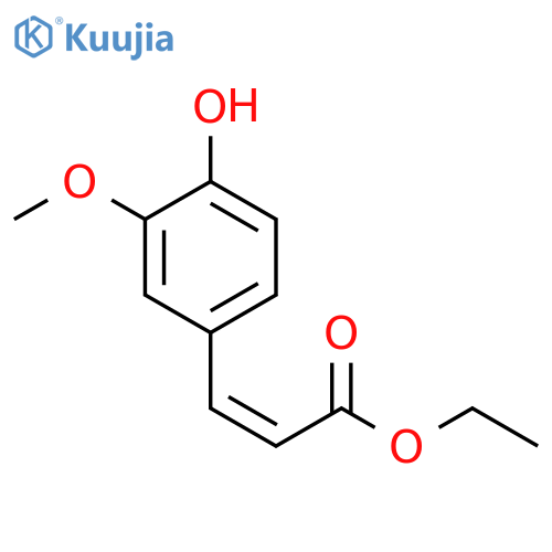 2-Propenoic acid, 3-(4-hydroxy-3-methoxyphenyl)-, ethyl ester, (Z)- structure