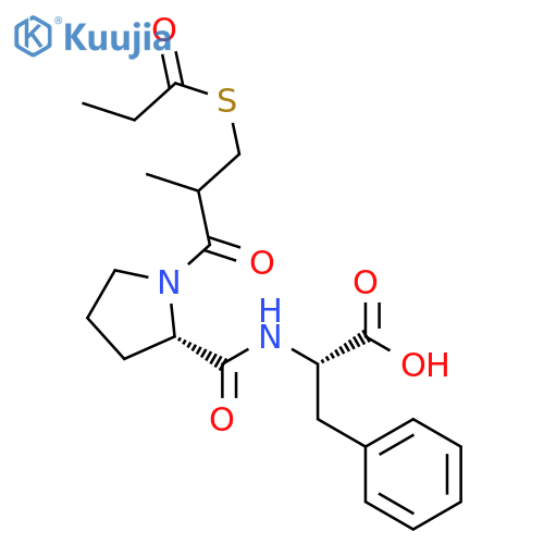 L-Phenylalanine,N-[1-[2-methyl-1-oxo-3-[(1-oxopropyl)thio]propyl]-L-prolyl]-, (S)- (9CI) structure