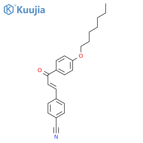 Benzonitrile, 4-[3-[4-(heptyloxy)phenyl]-3-oxo-1-propenyl]- structure