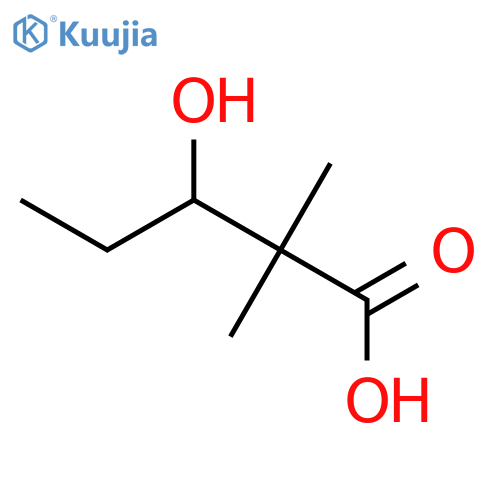 3-hydroxy-2,2-dimethylpentanoic acid structure