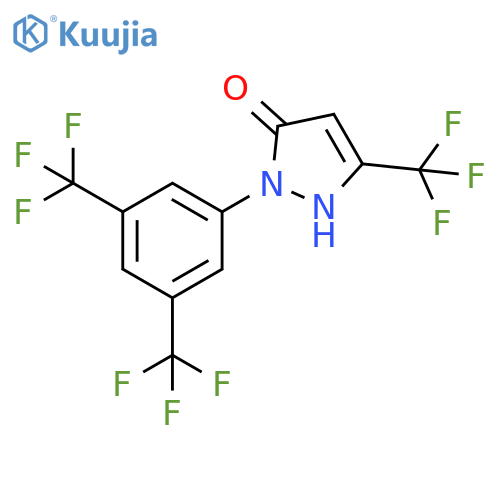 3H-Pyrazol-3-one, 2-[3,5-bis(trifluoromethyl)phenyl]-1,2-dihydro-5-(trifluoromethyl)- structure