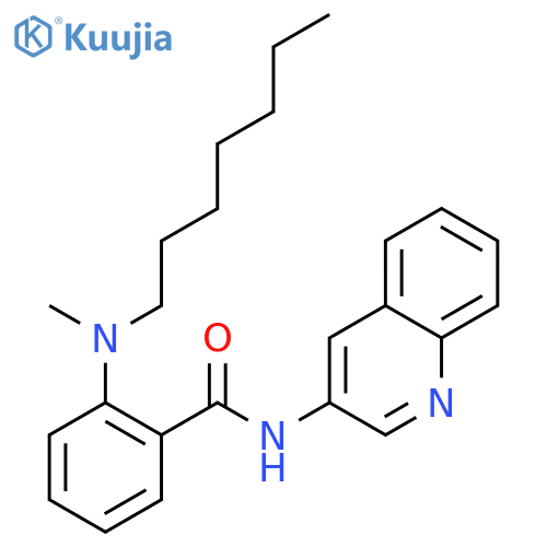 Benzamide, 2-(heptylmethylamino)-N-3-quinolinyl- structure