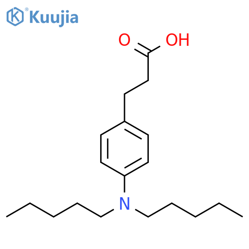 Benzenepropanoic acid, 4-(dipentylamino)- structure