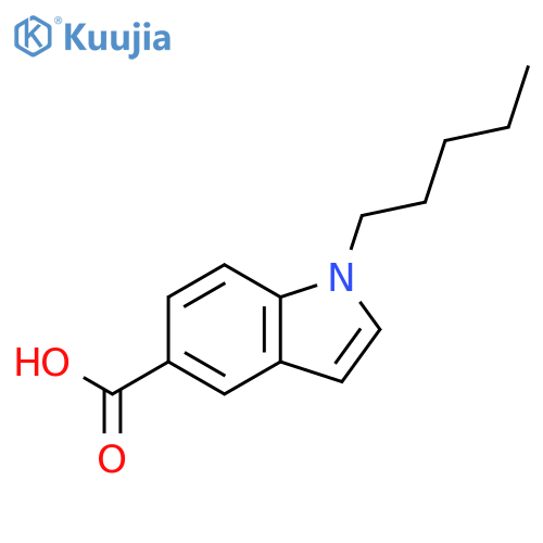 1H-Indole-5-carboxylic acid, 1-pentyl- structure