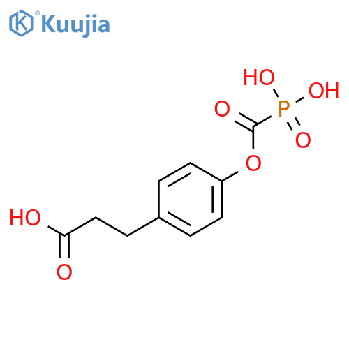 3-{4-[(phosphonocarbonyl)oxy]phenyl}propanoic acid structure