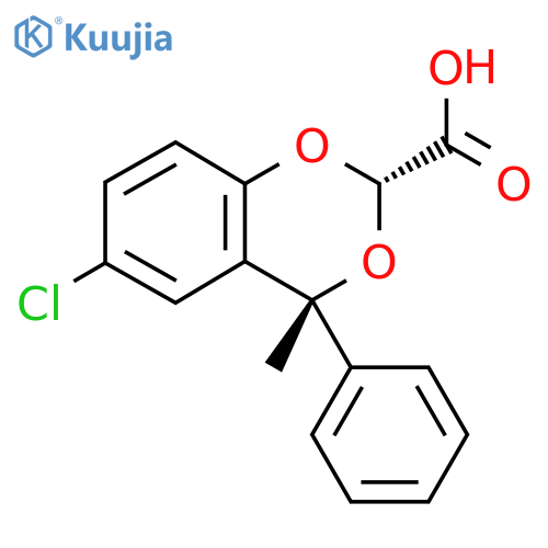 cis-6-Chloro-4-methyl-4-phenyl-1,3-benzodioxan-2-carboxylic acid structure