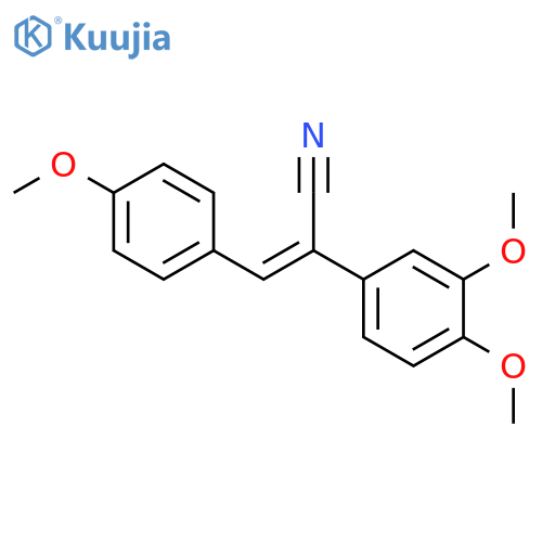 (2Z)-2-(3,4-dimethoxyphenyl)-3-(4-methoxyphenyl)prop-2-enenitrile structure
