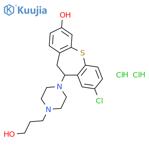 8-chloro-10-[4-(3-hydroxypropyl)piperazin-1-yl]-10,11-dihydrodibenzo[b,f]thiepin-3-ol dihydrochloride structure