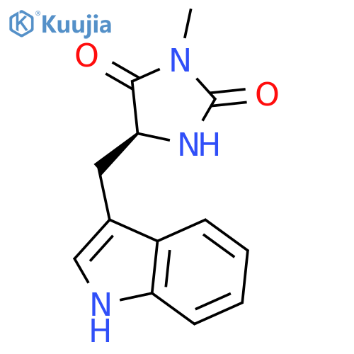2,4-IMIDAZOLIDINEDIONE, 5-(1H-INDOL-3-YLMETHYL)-3-METHYL-, (S)- structure