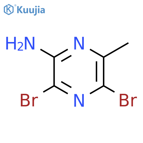 3,5-dibromo-6-methyl-pyrazin-2-amine structure