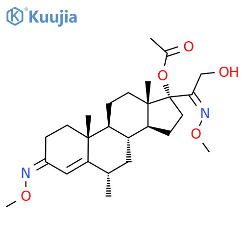 [(3Z,6S,8R,9S,10R,13S,14S,17R)-17-[(Z)-C-(Hydroxymethyl)-N-methoxycarbonimidoyl]-3-methoxyimino-6,10,13-trimethyl-2,6,7,8,9,11,12,14,15,16-decahydro-1H-cyclopenta[a]phenanthren-17-yl] acetate structure