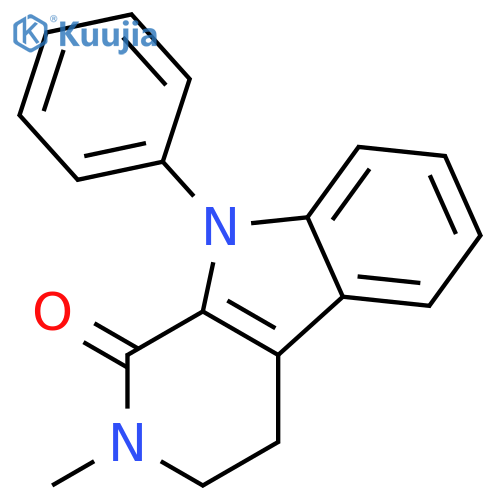 1H-Pyrido[3,4-b]indol-1-one, 2,3,4,9-tetrahydro-2-methyl-9-phenyl- structure