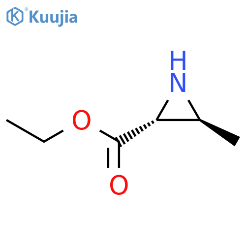 2-Aziridinecarboxylic acid, 3-methyl-, ethyl ester, trans- structure