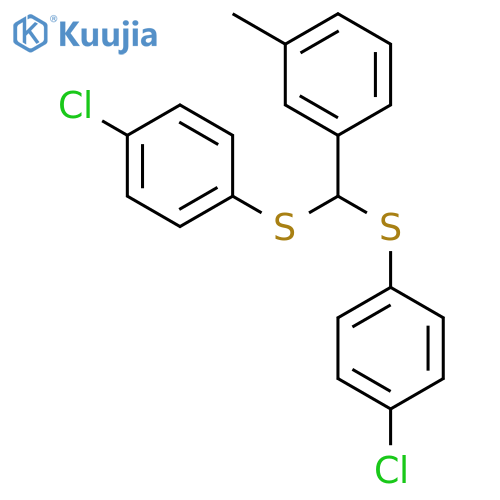 Benzene, 1-[bis[(4-chlorophenyl)thio]methyl]-3-methyl- structure