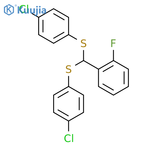 Benzene, 1-[bis[(4-chlorophenyl)thio]methyl]-2-fluoro- structure