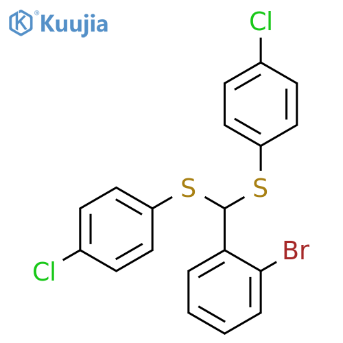 Benzene, 1-[bis[(4-chlorophenyl)thio]methyl]-2-bromo- structure