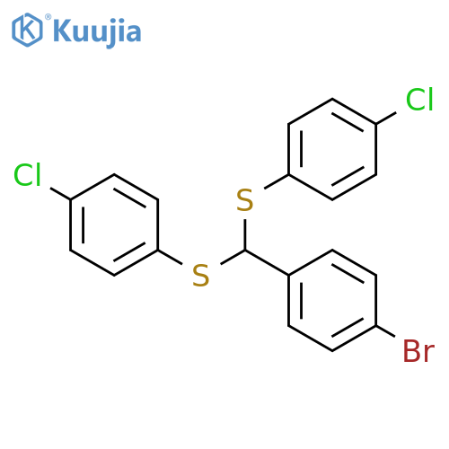 Benzene, 1,1'-[[(4-bromophenyl)methylene]bis(thio)]bis[4-chloro- structure