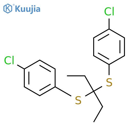 Benzene, 1,1'-[(1-ethylpropylidene)bis(thio)]bis[4-chloro- structure