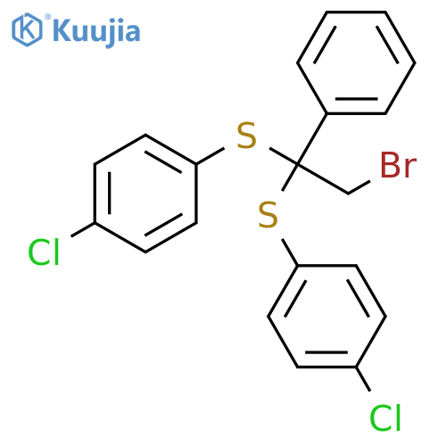 Benzene, 1,1'-[(2-bromo-1-phenylethylidene)bis(thio)]bis[4-chloro- structure