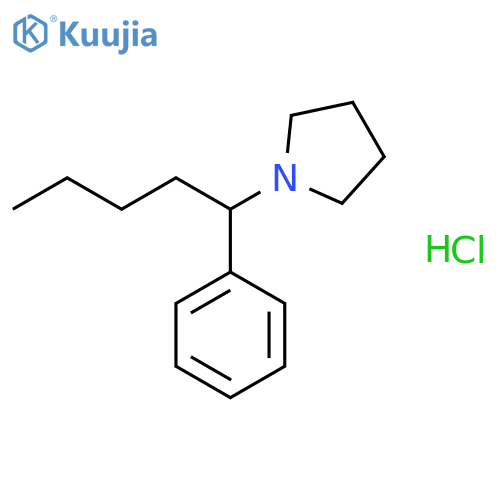 Pyrrolidine,1-(1-phenylpentyl)-, hydrochloride (1:1) structure