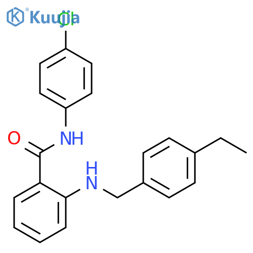BENZAMIDE, N-(4-CHLOROPHENYL)-2-[[(4-ETHYLPHENYL)METHYL]AMINO]- structure