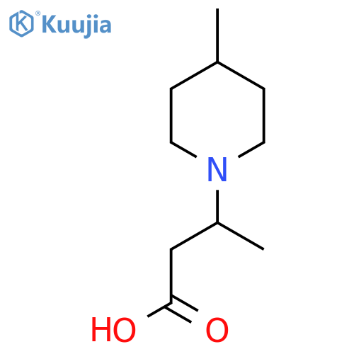 3-(4-Methylpiperidin-1-yl)butanoic acid structure